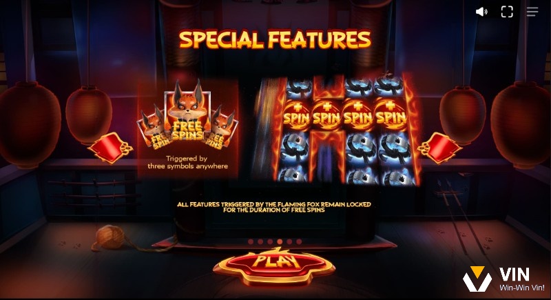 Vòng quay miễn phí sẽ được tặng cho bạn khi quay được từ ba biểu tượng cáo Free Spins