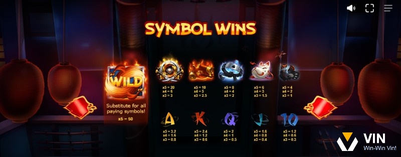 Biểu tượng thanh kiếm katana có giá trị nhất trong bảng thanh toán Flaming Fox slot