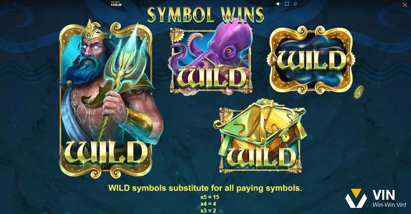 Có tổng cộng 4 biểu tượng Wild trong Hoard of Poseidon slot