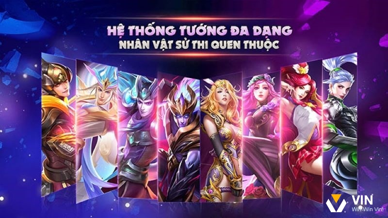 Hệ thống tướng phong phú trong game Loạn Chiến Mobile