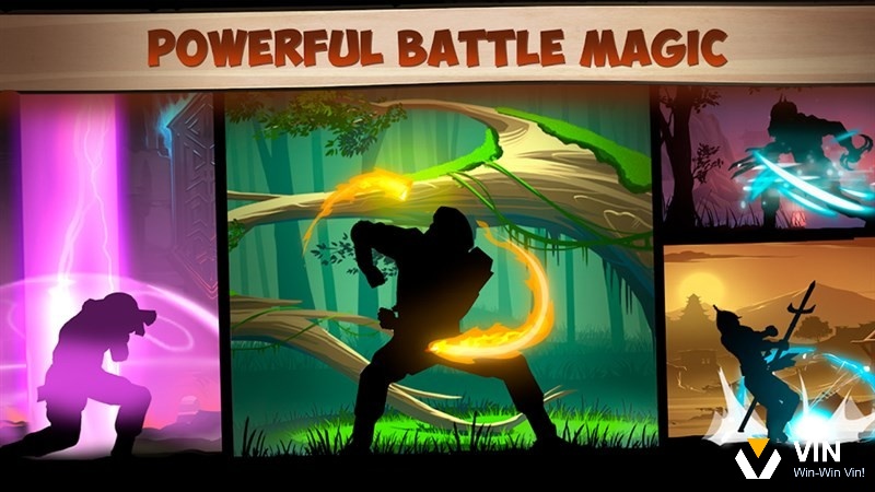 Đồ họa 2D của game Shadow Fight 2 phối màu ấn tượng