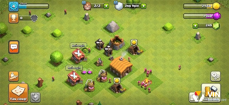 Clash of Clans có lối chơi chiến thuật với việc xây dựng ngôi làng nổi tiếng