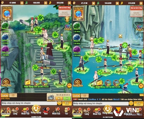 Tham gia các nhiệm vụ mà game Ninja Làng Lá đưa ra