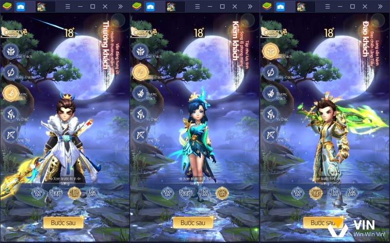 Nhân vật trong game đến từ 4 phái chính