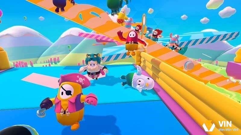 Game Fall Guys: Ultimate Knockou sử dụng đồ họa 3D với thiết kế chi tiết và tinh tế