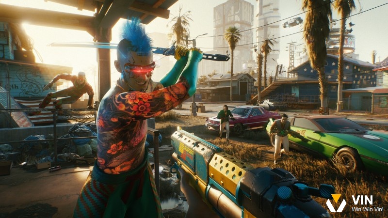 Cyberpunk 2077 cho phép người chơi khám phá một tương lai đầy màu sắc và công nghệ