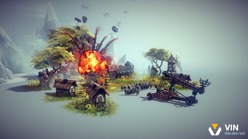 Besiege có đồ họa 3D chi tiết hiệu ứng sống động