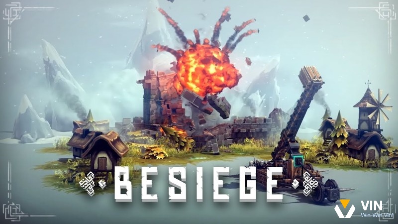Game Besiege mô phỏng máy móc chiến đấu sáng tạo
