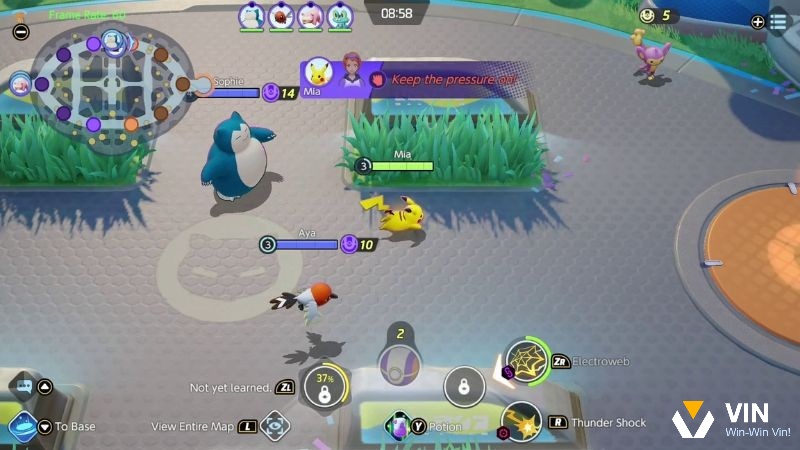 Pokemon Unite là MOBA 2 đường, tập trung chiến thuật
