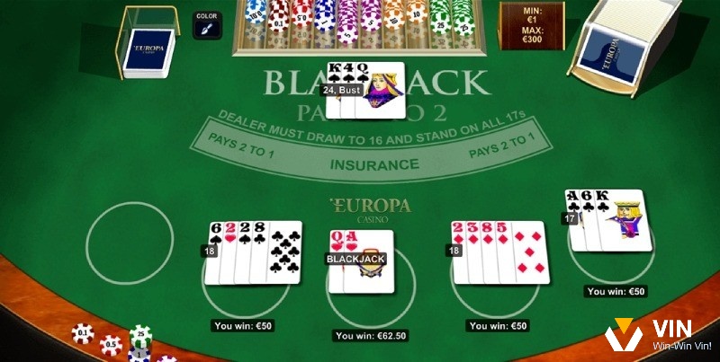 Cách xác định thắng trong blackjack