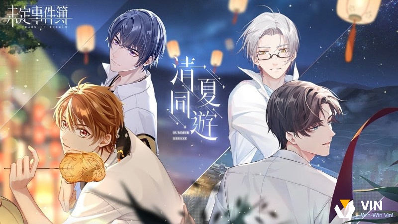 Ảnh từ Tears of Themis với các khung hội thoại lựa chọn và nhân vật tương tác tình cảm trong bối cảnh anime nhẹ nhàng