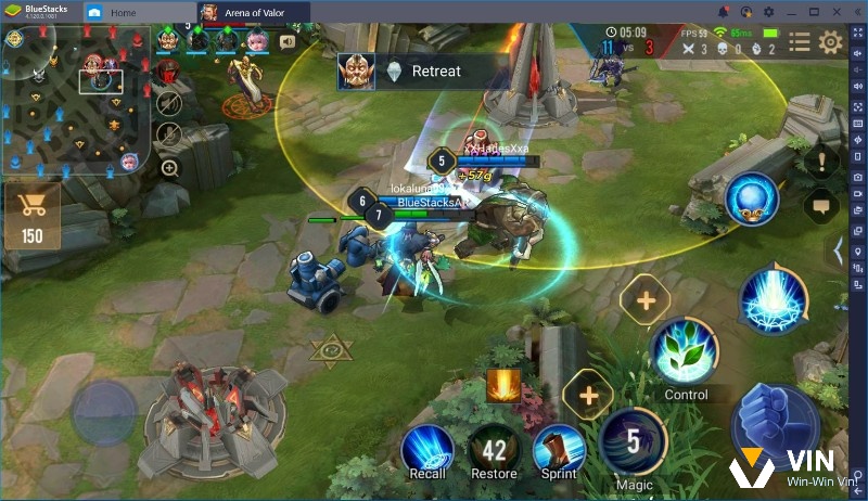 Vainglory thiên về esports với spectate chuyên nghiệp và giải đấu thường xuyên