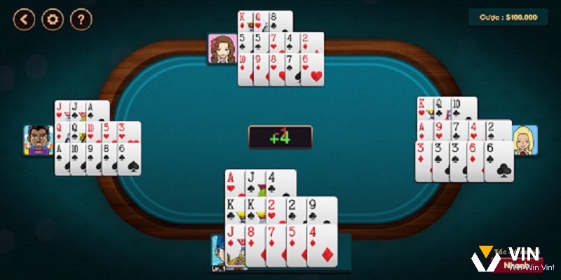 Giao diện game mậu binh Android với cách chia bài và sắp xếp chi quen thuộc với người chơi Việt.