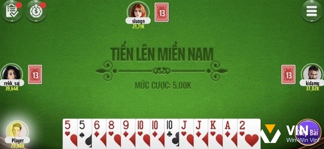 Tiến lên miền nam là trò chơi đánh 13 lá bài dựa trên giá trị chất và số 