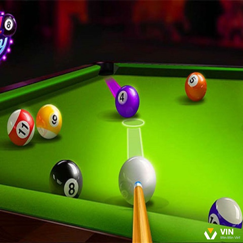 Chiến thuật phòng thủ trong game bắn bi a online: đặt bi cái vào vị trí gây khó cho đối thủ.