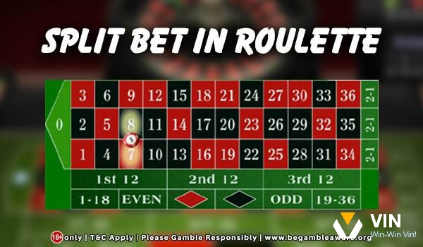 Thao tác đặt chip đúng vị trí khi thực hiện split bet roulette
