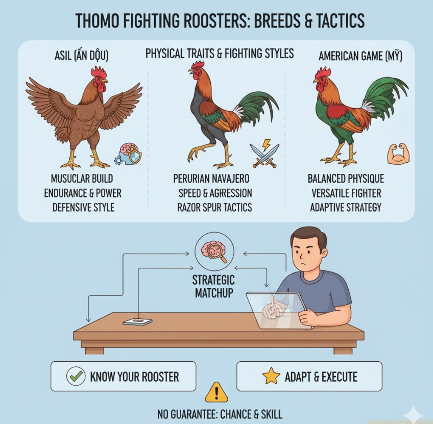 Đá gà Thomo là gì? Cách thức thi đấu chuẩn xác nhất