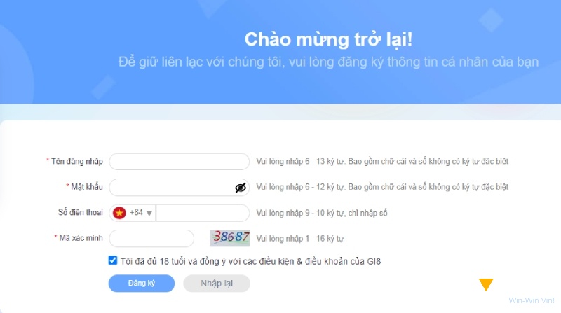 Người dùng xử lý các lỗi phổ biến khi tạo tài khoản Gi8 để hoàn tất đăng ký một cách thuận lợi