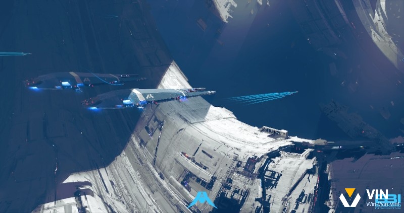 Megalith khổng lồ tạo địa hình che chắn, đòi hỏi người chơi cần có cách tiếp cận giao tranh hạm đội phù hợp