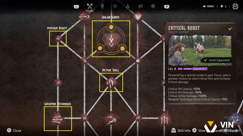 Cây kỹ năng thiên về tối ưu thói quen chiến đấu, tạo tiến bộ bền vững