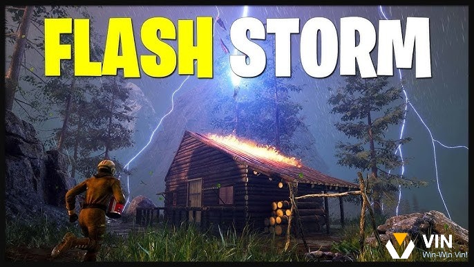 Mưa lớn và gió mạnh trong rừng, người chơi đến nơi trú tạm