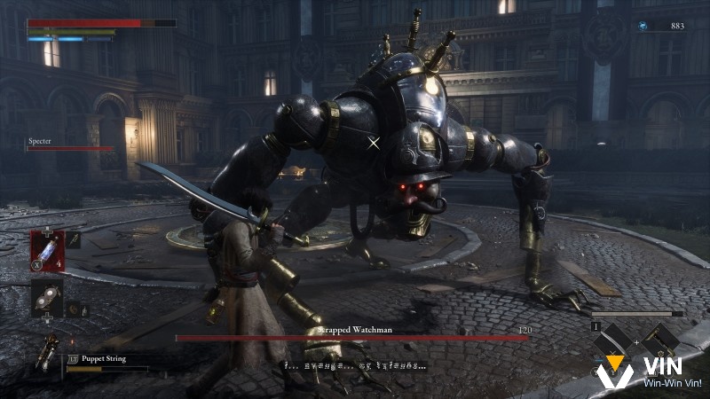 Đòn tích lực kích hoạt trạng thái choáng trong Lies of P khi kẻ địch mất thăng bằng