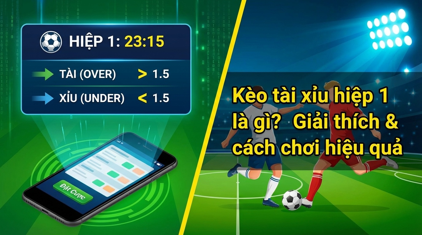 Kèo tài xỉu hiệp 1 là gì? Giải thích chi tiết & cách chơi hiệu quả