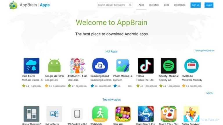 Giao diện AppBrain trên máy tính với kho game miễn phí dễ tìm kiếm