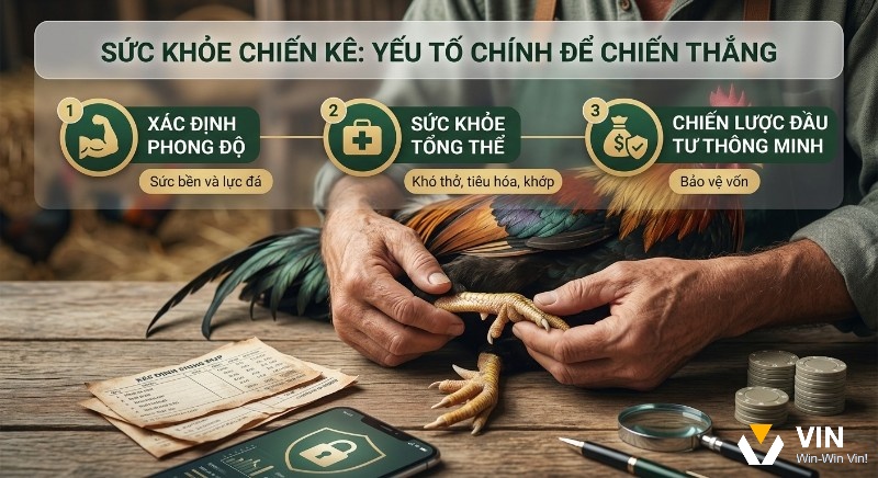 Tổng quan chiến lược 3 yếu tố sức khỏe chiến kê then chốt để chiến thắng: xác định phong độ, các bệnh thường gặp ở gà chọi, sức khỏe tổng thể và đầu tư thông minh