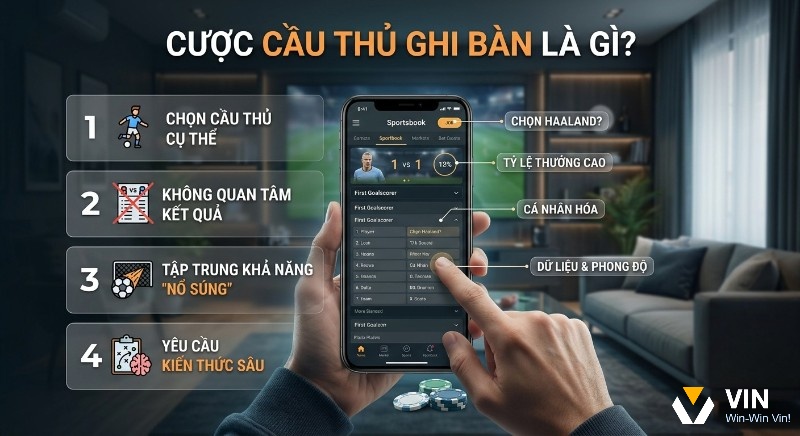 Tổng quan giúp hiểu đúng Cược cầu thủ ghi bàn, 4 đặc điểm cốt lõi và các yếu tố chọn cầu thủ, tỷ lệ thưởng, phong độ