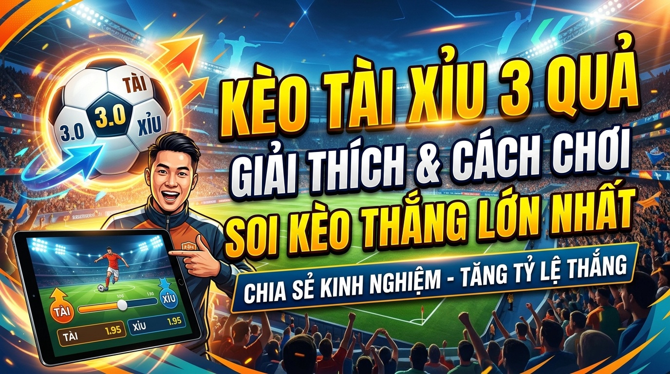 Kèo tài xỉu 3 quả: Giải thích & cách chơi, soi kèo thắng lớn nhất