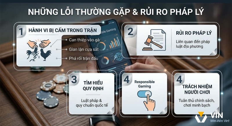Checklist các lỗi thường gặp, rủi ro pháp lý và trách nhiệm người chơi, cho trải nghiệm đá gà có trách nhiệm