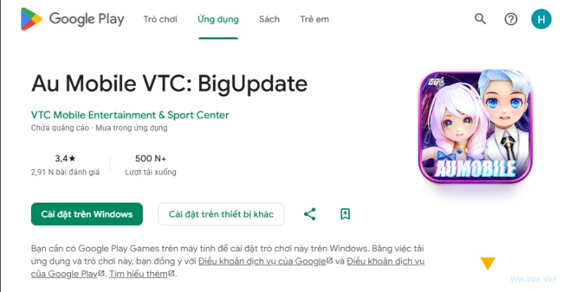 AU Mobile VTC: BigUpdate vẫn được duy trì trên Google Play năm 2026