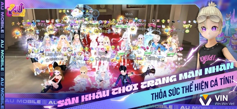 AU Mobile nổi bật với kho thời trang và khả năng tùy biến nhân vật